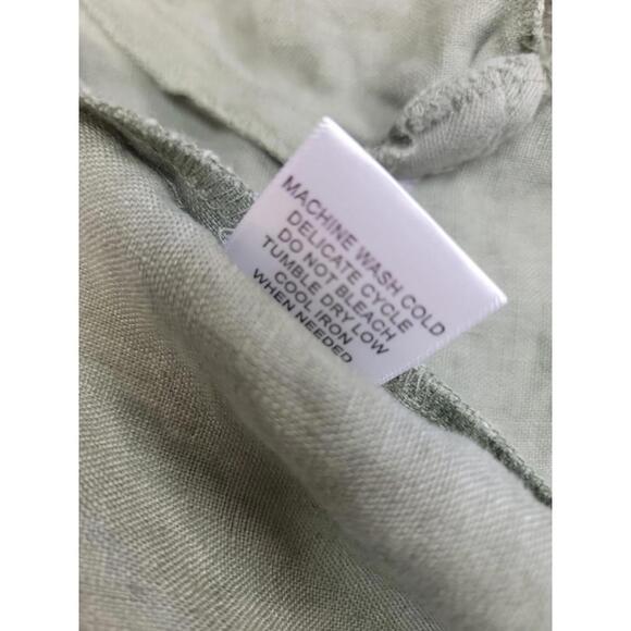 Michael Stars Revolve 100% Linen Olive Green Zip Utility Jacket - Size S  #R2